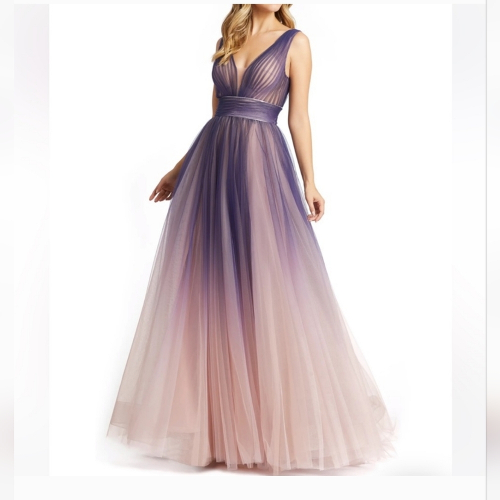 NWT MAC DUGGAL Ombré Tulle Ballgown Size 4
